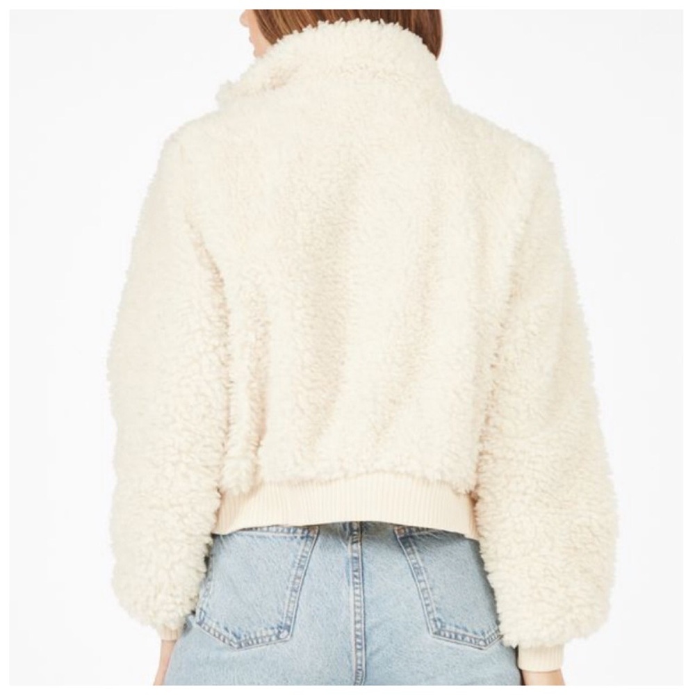 5⭐️Rated Cozy Soft Sherpa ZIP up Hoodie Crop Style  Jacket - Picture 7 of 8